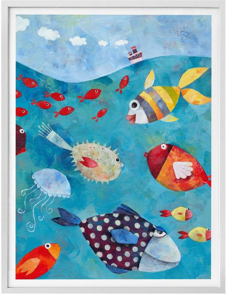 Wall-Art Poster »Märchen Wandbilder Fische im Meer«, Fisch & Meeresfrüchte (1 Stück), Poster, Wandbild, Bild, Wandposter-Bilder-Ideen für dein Zuhause von Home Trends