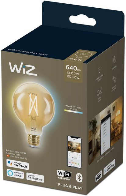 WiZ »WiZ Wi-Fi BLE 50W G95 E27 Amb« LED-Filament, E27, 1 Stück, Warmweiß, Bringen Sie mit Wiz Tunable White Filament LED Lampen klassisches Vintage-Design in jeden Raum.-Leuchtmittel-Inspirationen