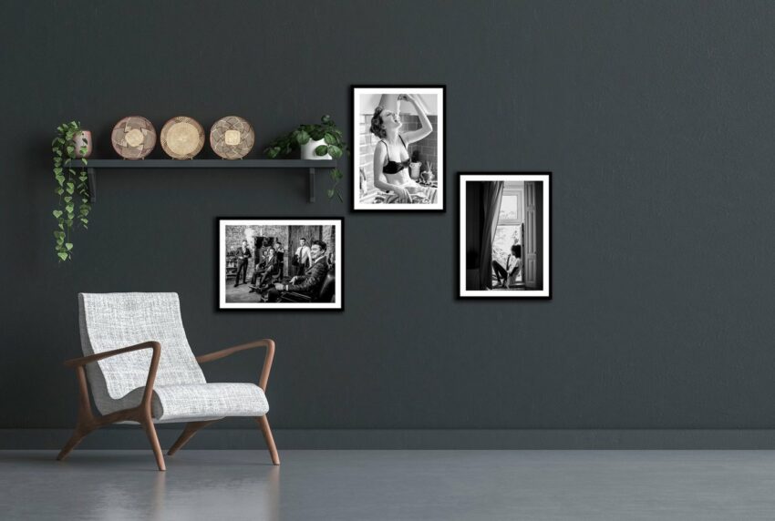 Spiegelprofi GmbH Bild »Frau«, hochwertiger Kunstdruck, Rahmen schwarz-Bilder-Ideen für dein Zuhause von Home Trends