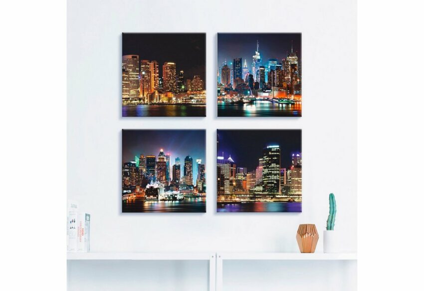 Artland Leinwandbild »Sydney Hafen und New York Times Square«, Städte (4 Stück)-Bilder-Ideen für dein Zuhause von Home Trends