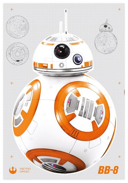 Komar Wandtattoo »Star Wars BB-8« (Set, 6 Stück), selbstklebend, rückstandslos abziehbar-Wandtattoos-Inspirationen