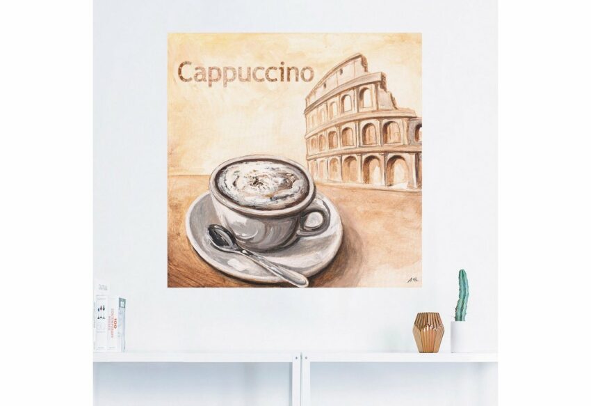 Artland Wandbild »Cappuccino in Rom«, Kaffee Bilder (1 Stück), in vielen Größen & Produktarten - Alubild / Outdoorbild für den Außenbereich, Leinwandbild, Poster, Wandaufkleber / Wandtattoo auch für Badezimmer geeignet-Bilder-Ideen für dein Zuhause von Home Trends