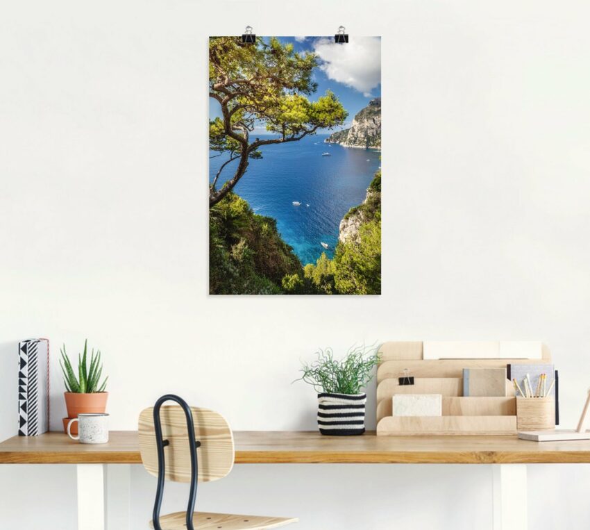 Artland Wandbild »Punta de Masullo, Insel Capri, Italien«, Meer Bilder (1 Stück), in vielen Größen & Produktarten - Alubild / Outdoorbild für den Außenbereich, Leinwandbild, Poster, Wandaufkleber / Wandtattoo auch für Badezimmer geeignet-Bilder-Ideen für dein Zuhause von Home Trends