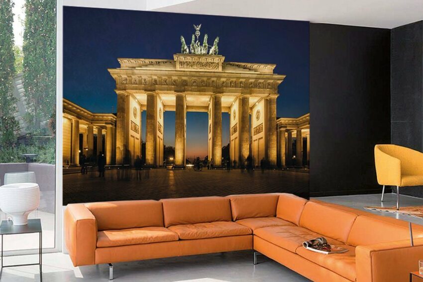 Papermoon Fototapete »Brandenburg Gate«, matt, BlueBack, 7 Bahnen, 350 x 260 cm-Tapeten-Ideen für dein Zuhause von Home Trends