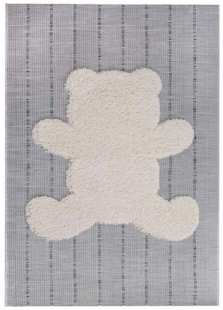Kinderteppich »NAVAJO - Teddy Bear«, Primaflor-Ideen in Textil, rechteckig, Höhe 35 mm, Hoch-Tief-Effekt, Motiv Bär, Kinderzimmer-Teppiche-Inspirationen