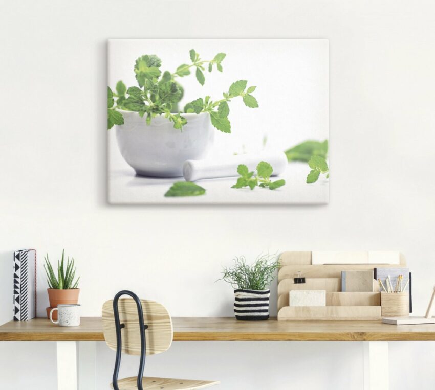 Artland Wandbild »Melissa officinalis«, Lebensmittel (1 Stück), in vielen Größen & Produktarten -Leinwandbild, Poster, Wandaufkleber / Wandtattoo auch für Badezimmer geeignet-Bilder-Ideen für dein Zuhause von Home Trends
