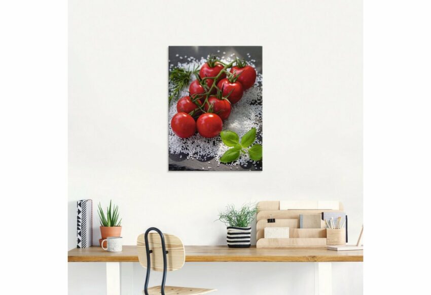 Artland Glasbild »Tomaten Rispe auf Salz«, Lebensmittel (1 Stück)-Bilder-Ideen für dein Zuhause von Home Trends