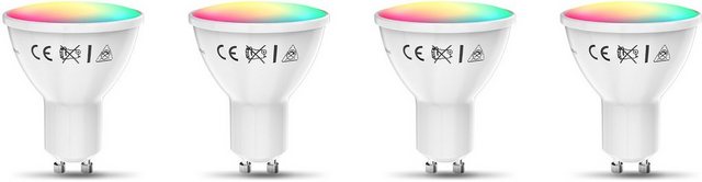 B.K.Licht LED-Leuchtmittel, GU10, 4 Stück, Farbwechsler, Smart Home LED-Lampe RGB WiFi App-Steuerung dimmbar CCT Glühbirne 5,5W 350 Lumen-Leuchtmittel-Inspirationen
