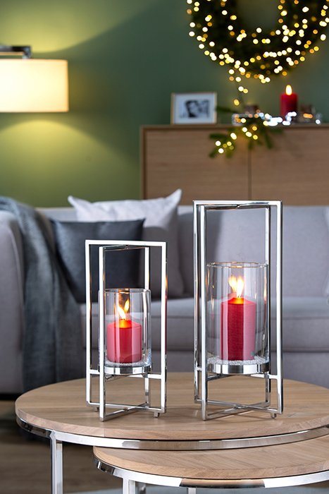 Fink Windlicht »NORMAN« (1 Stück), aus Edelstahl und Glas, 1-flammig-Kerzenhalter-Ideen für dein Zuhause von Home Trends