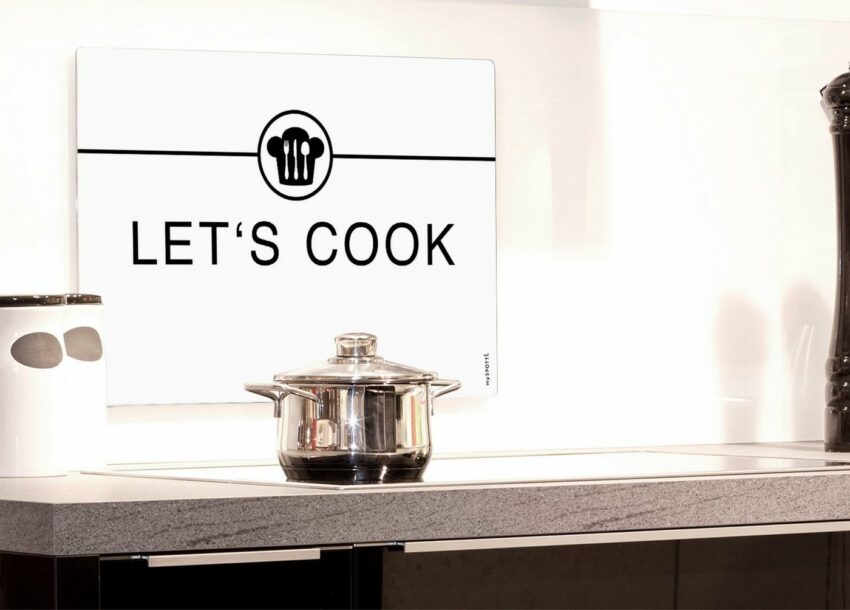 MySpotti Küchenrückwand »pop, Let`s cook«-Küchenrückwände-Ideen für dein Zuhause von Home Trends