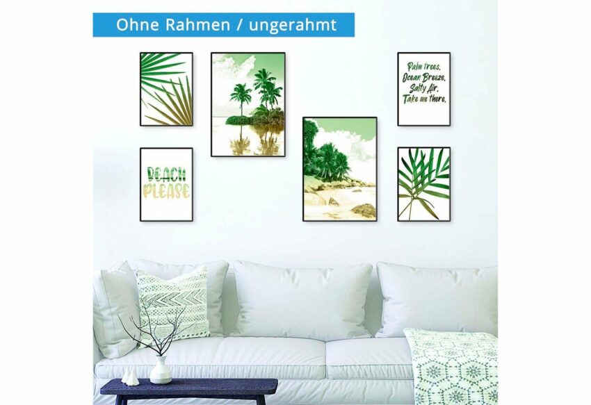 Artland Poster »Palmen, Strand & Meer«, Bäume (6 Stück), Poster, Wandbild, Bild, Wandposter-Bilder-Ideen für dein Zuhause von Home Trends