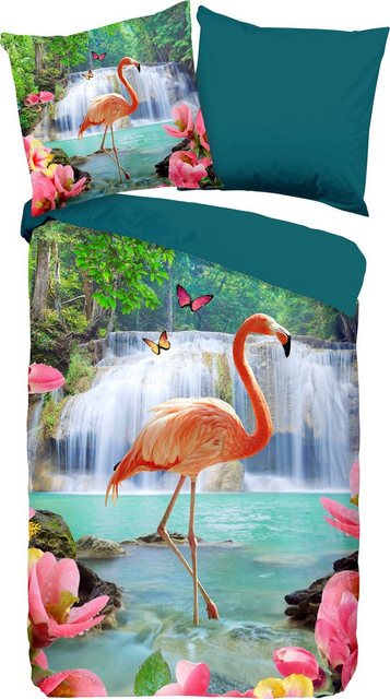 Wendebettwäsche »Flamingo«, PURE luxury collection, mit Flamingo-Bettwäsche-Inspirationen