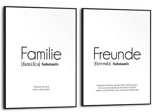 Reinders! Wandbild »Familie Text - Modern - Freunde«, (2 Stück)-Bilder-Inspirationen