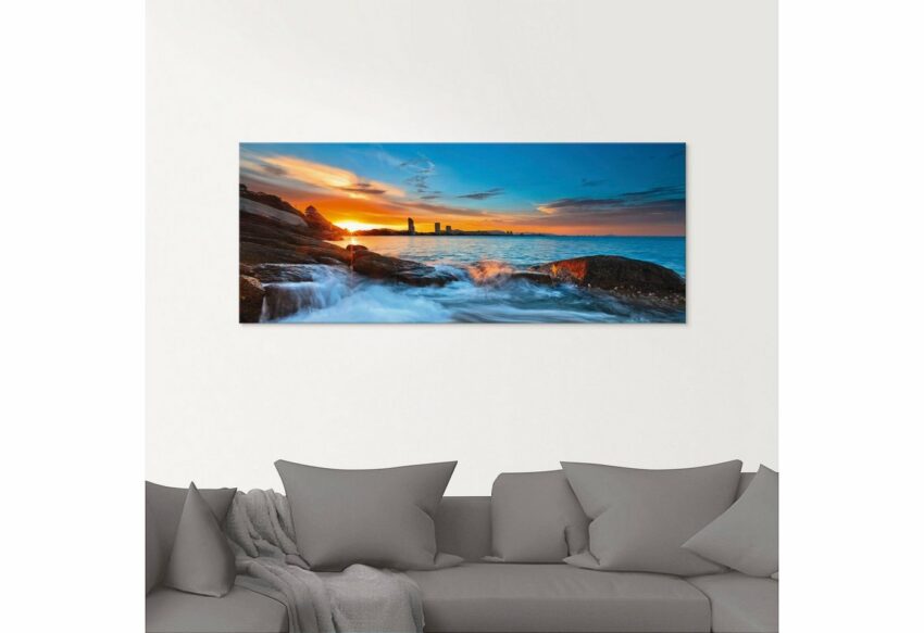 Artland Glasbild »Sonnenuntergangszeit am Hua-Hin Strand«, Gewässer (1 Stück)-Bilder-Ideen für dein Zuhause von Home Trends