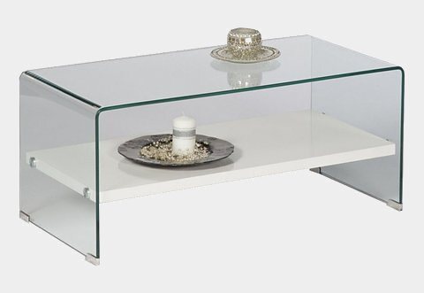 PRO Line Couchtisch, aus geformtem Glas, Ablageboden aus Holz-Tische-Inspirationen