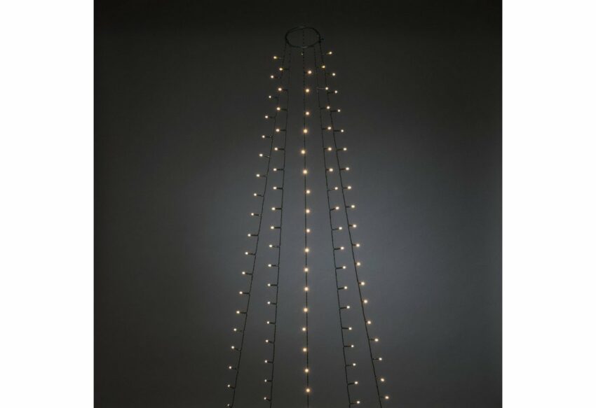 KONSTSMIDE LED-Lichtervorhang, 150-flammig, LED Baummantel mit Ring Ø 8, 5 Stränge à 30 warm weiße Dioden, gefrostet-Lampen-Ideen für dein Zuhause von Home Trends