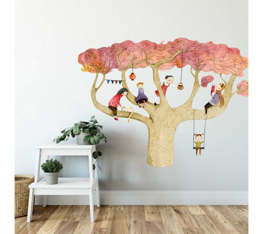 Wall-Art Wandtattoo »Baumhaus Freunde Herbstdeko« (1 Stück)-Wandtattoos-Ideen für dein Zuhause von Home Trends