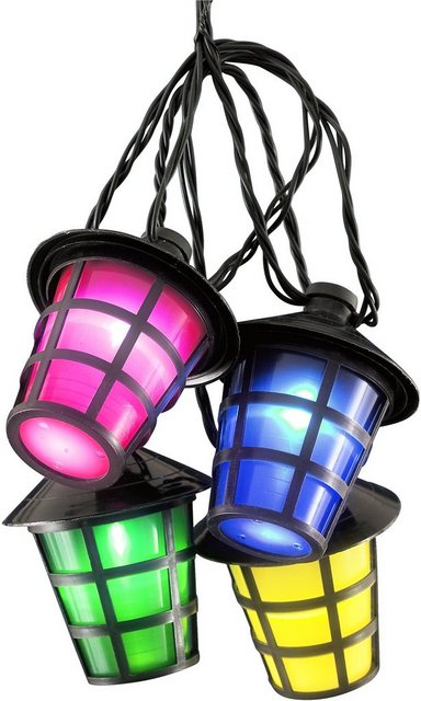 KONSTSMIDE LED-Lichterkette, 40-flammig, LED Lampion Lichterkette, 40 bunten Laternen, 40 kalt weiße Dioden-Lampen-Inspirationen