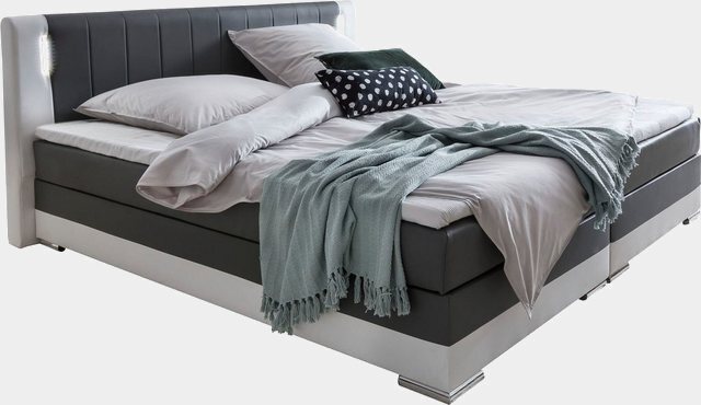 SalesFever Bett, LED-Beleuchtung im Kopfteil, Lounge Bett inklusive Visco-Topper-Betten-Inspirationen