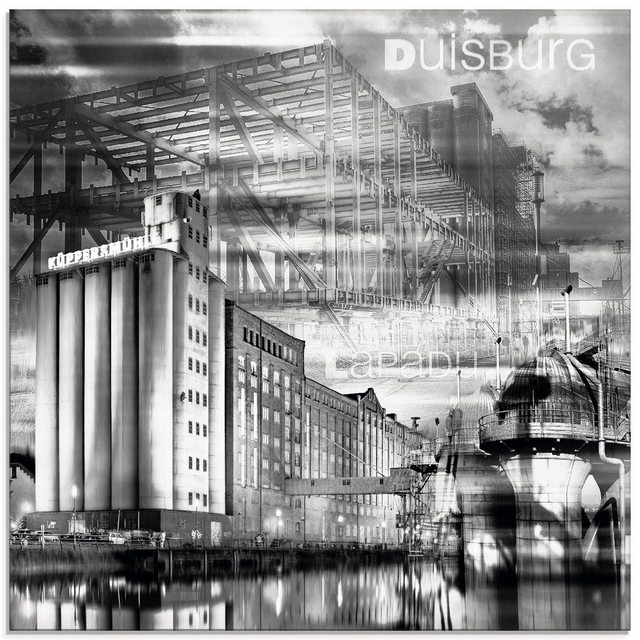 Artland Glasbild »Duisburg Skyline Collage III«, Deutschland (1 Stück)-Bilder-Inspirationen