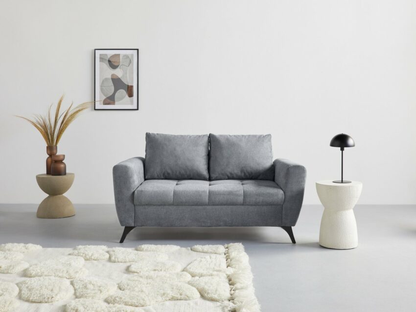andas 2-Sitzer »Lörby Luxus«, Belastbarkeit bis 140kg pro Sitzplatz, auch mit Aqua clean-Bezug, feine Steppung im Sitzbereich, lose Kissen-Sofas-Ideen für dein Zuhause von Home Trends