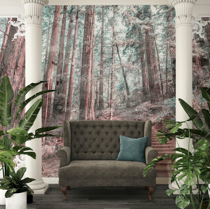 living walls Fototapete »Designwalls Forest Walk 2«, glatt, (5 St)-Tapeten-Ideen für dein Zuhause von Home Trends