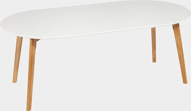 Homexperts Couchtisch »Madlina«, ovale Tischpatte in weiß-matt, Maße (B/T/H) ca. 120/60/45 cm-Tische-Inspirationen