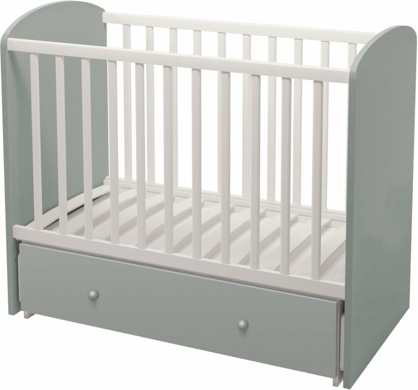 Polini kids Babybett »Sky 745, Weiß-Grau«, mit Bettschubkasten und Schaukelfunktion-Betten-Ideen für dein Zuhause von Home Trends