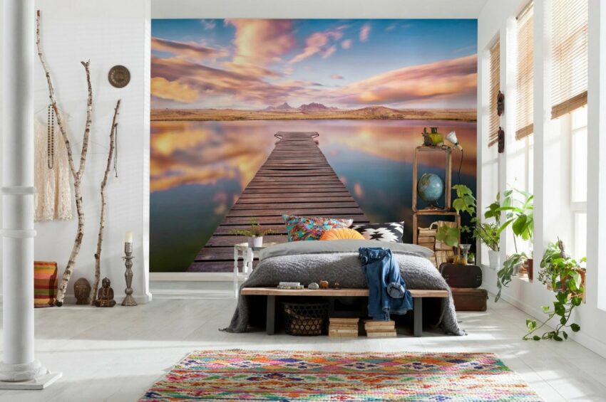 Komar Fototapete »Serenity«, glatt, bedruckt, Wald, geblümt, (Set), ausgezeichnet lichtbeständig-Tapeten-Ideen für dein Zuhause von Home Trends