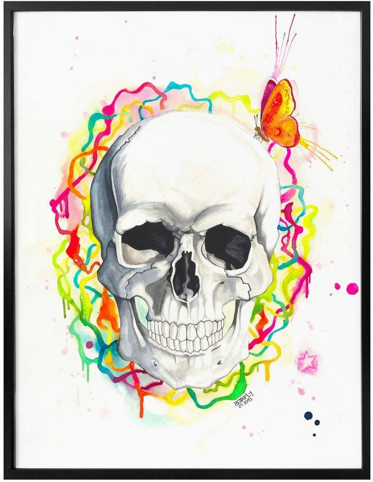 Wall-Art Poster »Skull«, Schriftzug (1 Stück), Poster, Wandbild, Bild, Wandposter-Bilder-Ideen für dein Zuhause von Home Trends