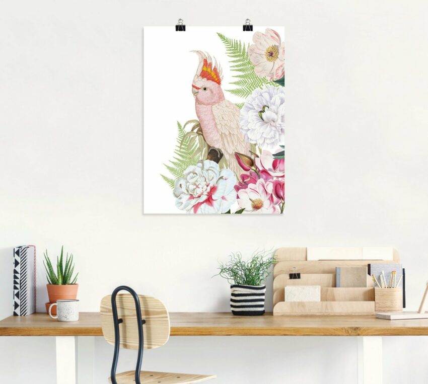 Artland Wandbild »Vintage Papagei II«, Vogelbilder (1 Stück), in vielen Größen & Produktarten - Alubild / Outdoorbild für den Außenbereich, Leinwandbild, Poster, Wandaufkleber / Wandtattoo auch für Badezimmer geeignet-Bilder-Ideen für dein Zuhause von Home Trends