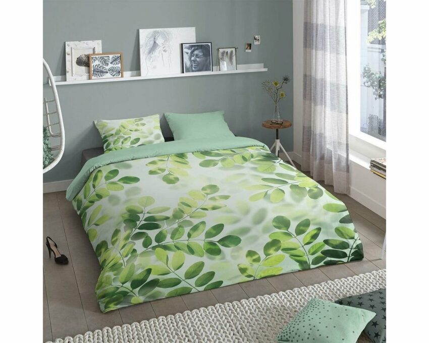 Bettwäsche »Blätter«, TRAUMSCHLAF, sommerliches Design-Bettwäsche-Ideen für dein Zuhause von Home Trends