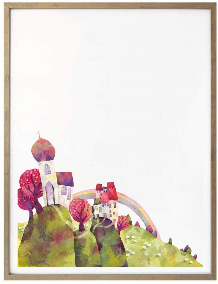 Wall-Art Poster »Märchen Wandbilder Die Dorfkirche«, Gebäude (1 Stück), Poster, Wandbild, Bild, Wandposter-Bilder-Ideen für dein Zuhause von Home Trends