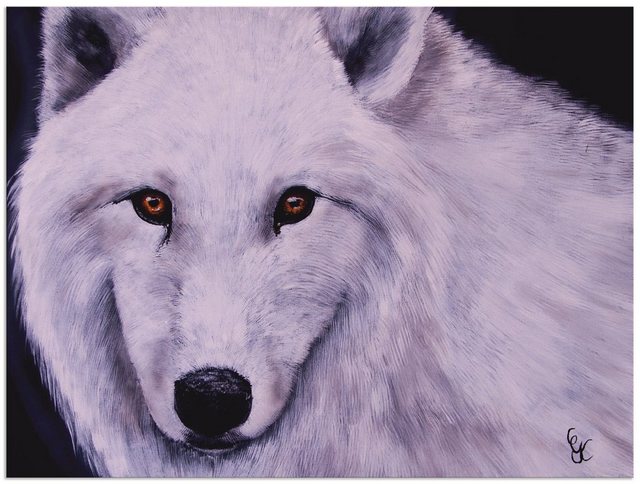 Artland Wandbild »Weißer Wolf«, Wildtiere (1 Stück), in vielen Größen & Produktarten - Alubild / Outdoorbild für den Außenbereich, Leinwandbild, Poster, Wandaufkleber / Wandtattoo auch für Badezimmer geeignet-Bilder-Inspirationen