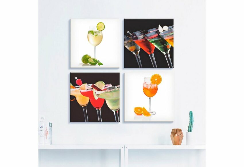 Artland Leinwandbild »Hugo Martinis Margaritas Aperol Spritz«, Getränke (4 Stück)-Bilder-Ideen für dein Zuhause von Home Trends