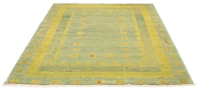 Wollteppich »Gabbeh Teppich handgeknüpft hellgrün«, morgenland, rechteckig, Höhe 18 mm, handgeknüpft-Teppiche-Inspirationen