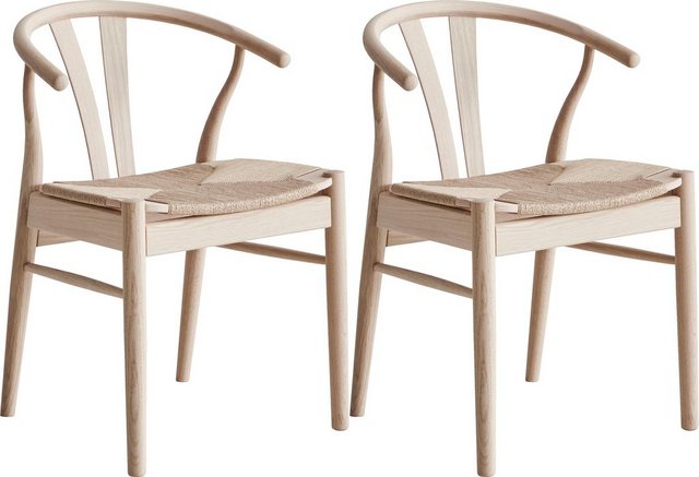 Hammel Furniture Holzstuhl »Findahl by Hammel Frida« (Set, 2 Stück), aus massiver, lackierter Eiche, mit Flechtsitz. Dänische Handwerkskunst-Stühle-Inspirationen