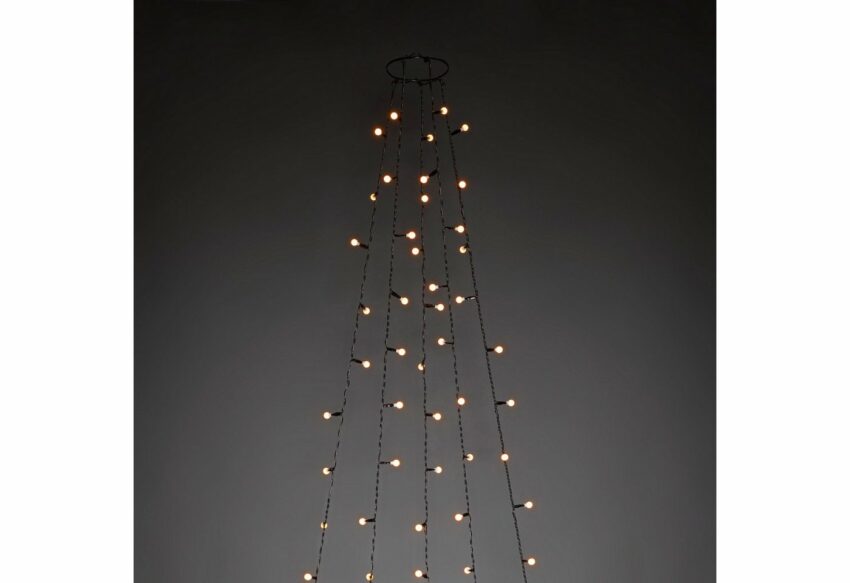 KONSTSMIDE LED-Lichtervorhang, 150-flammig, LED Baummantel mit Ring Ø 11, mit Globes, 5 Stränge à 30 Dioden-Lampen-Ideen für dein Zuhause von Home Trends