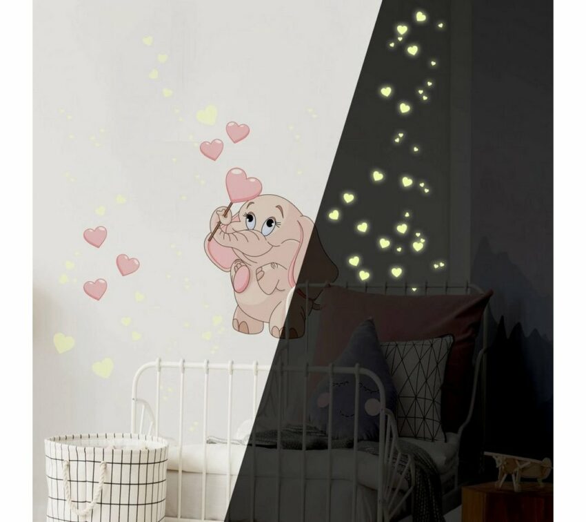 Wall-Art Wandtattoo »Elefantenbaby Leuchtsticker« (1 Stück)-Wandtattoos-Ideen für dein Zuhause von Home Trends