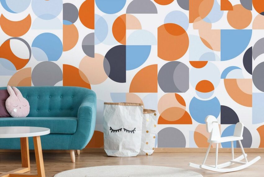 Architects Paper Fototapete »Atelier 47 Coloured Circles 1«, glatt, geometrisch, (5 St)-Tapeten-Ideen für dein Zuhause von Home Trends