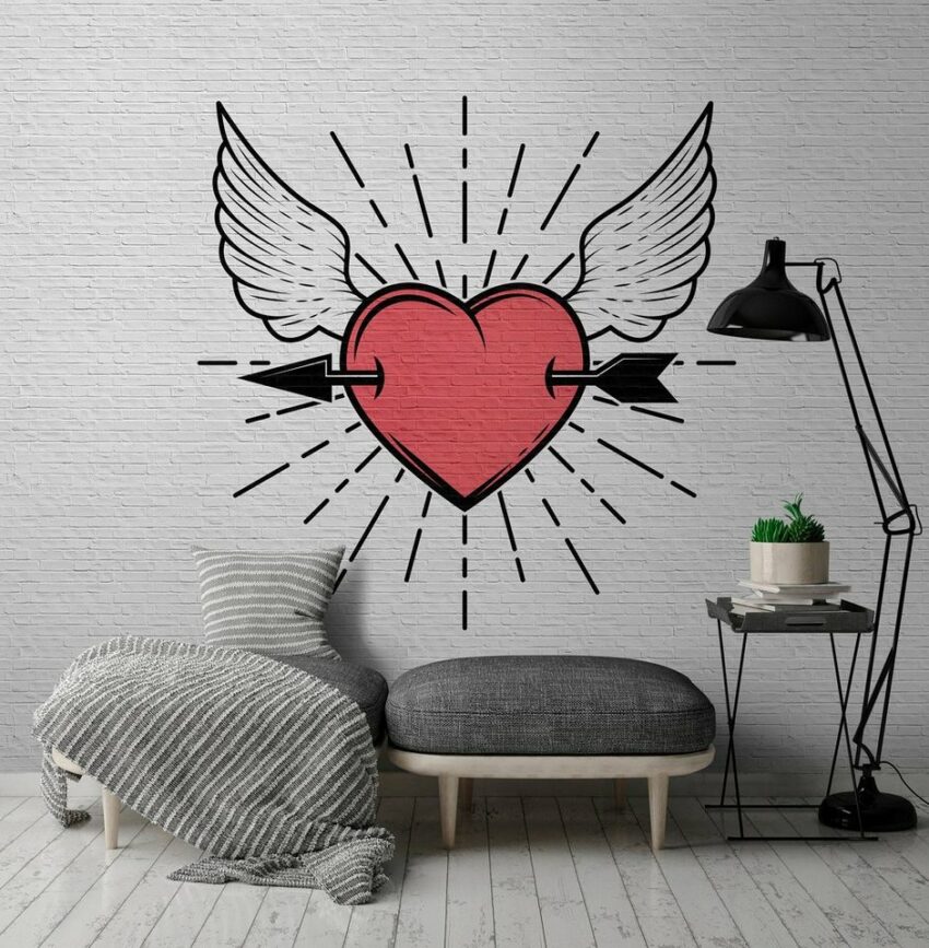 living walls Fototapete »Walls by Patel Tattoo You 1«, glatt, (4 St)-Tapeten-Ideen für dein Zuhause von Home Trends