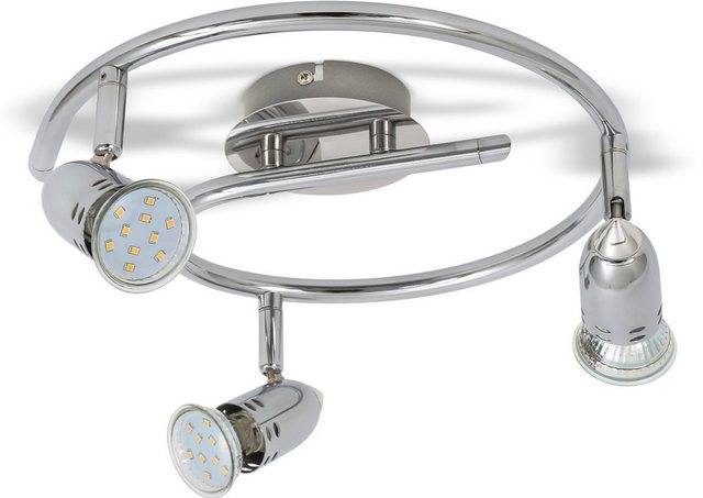 B.K.Licht LED Deckenleuchte, LED Design Deckenlampe Deckenspots Strahler inkl. 3W 250lm GU10 modern chrom-Lampen-Inspirationen