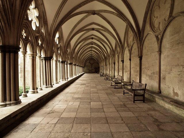 Papermoon Fototapete »Cathedral Archway«, glatt-Tapeten-Inspirationen