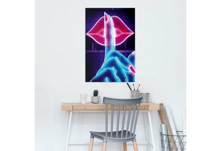 Reinders! Poster »Neon Lips«, (1 Stück)-Bilder-Ideen für dein Zuhause von Home Trends