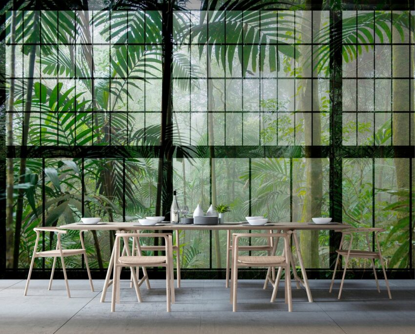 living walls Fototapete »Walls by Patel Rainforest 1«, glatt, (4 St)-Tapeten-Ideen für dein Zuhause von Home Trends