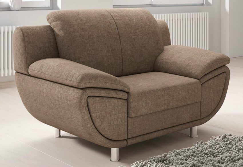 TRENDMANUFAKTUR Sessel, wahlweise mit komfortablem Federkern, mit extra breiten Armlehnen, frei im Raum stellbar-Sessel-Ideen für dein Zuhause von Home Trends