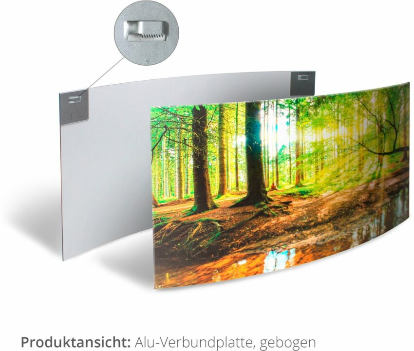 Artland Wandbild »Ostsee mit Sonnenaufgang s/w«, Gewässer (1 Stück), 3D Optik gebogen-Bilder-Ideen für dein Zuhause von Home Trends