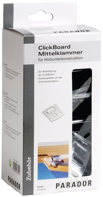 PARADOR Mittelklammer »ClickBoard«, 50 Stk., inkl. 50 Holzschrauben-Befestigungsclips-Inspirationen