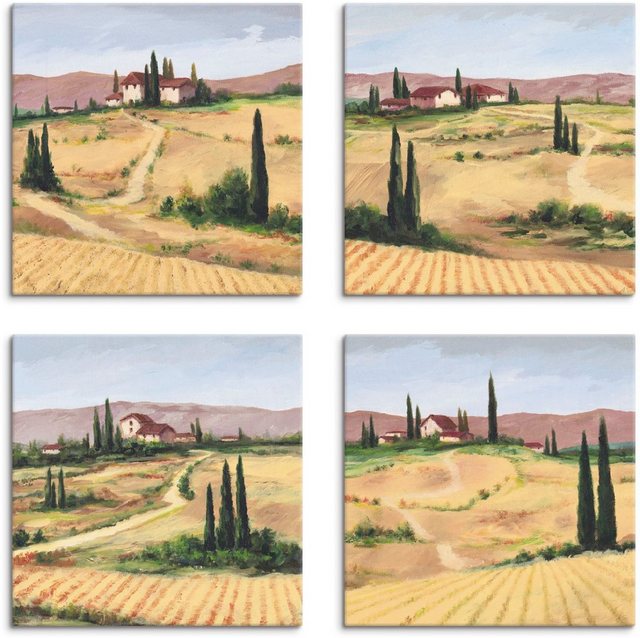 Artland Leinwandbild »Die toskanische Landschaften«, Europa (4 Stück)-Bilder-Inspirationen