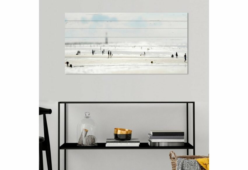queence Holzbild »Miniatur Strand«, 40x80 cm-Bilder-Ideen für dein Zuhause von Home Trends